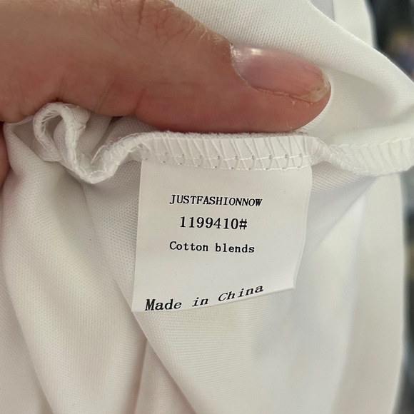 🦋 JUST FASHION NOW NWT White Floral T-Shirt Dress Summer Lightweight Comfy XL - Picture 3 of 6